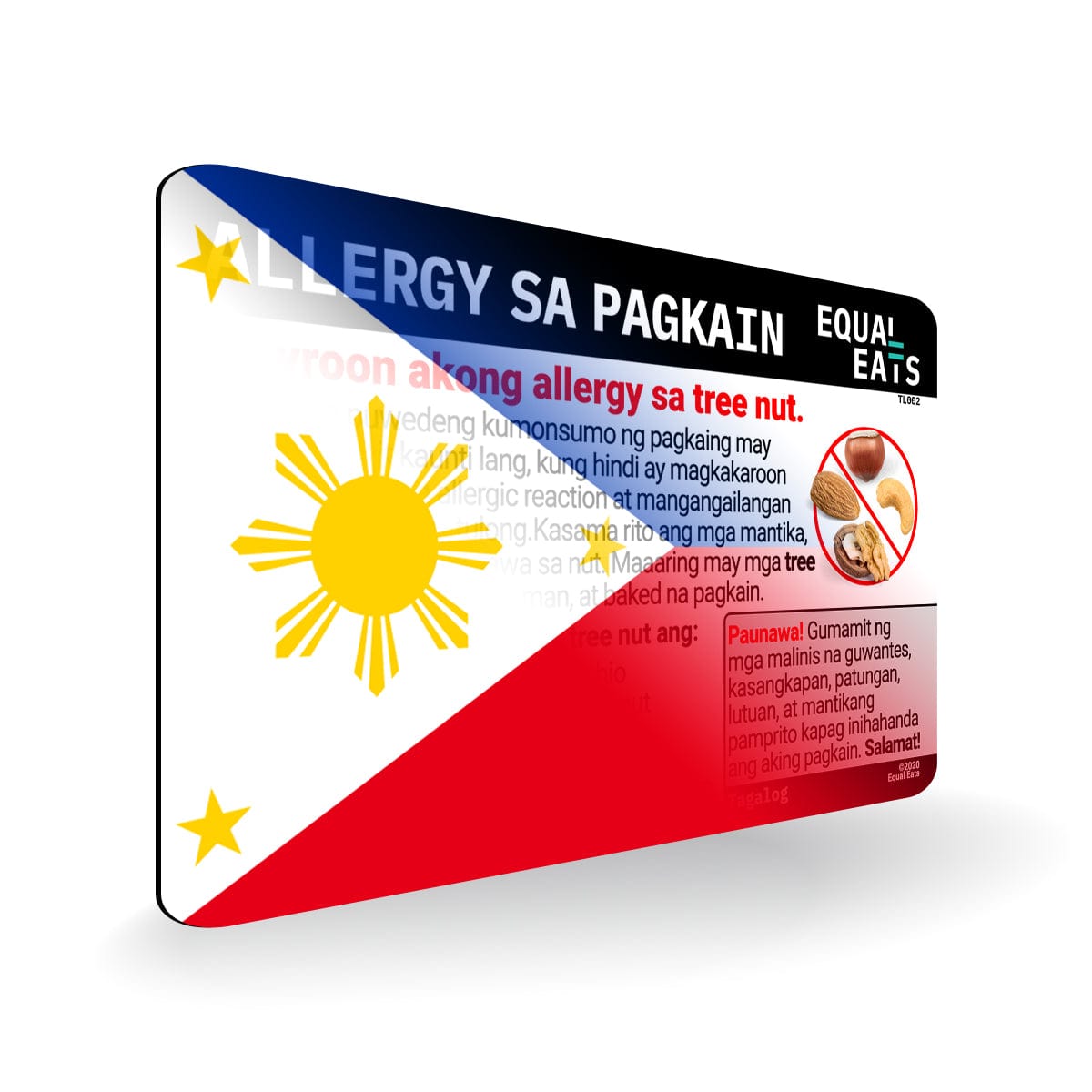 Tagalog Tree Nut Allergy Card