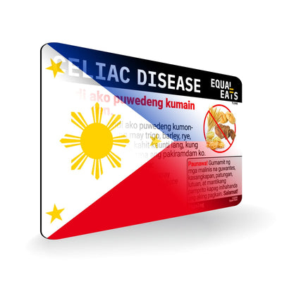 Tagalog Celiac Disease Card - Gluten Free Travel in the Philippines