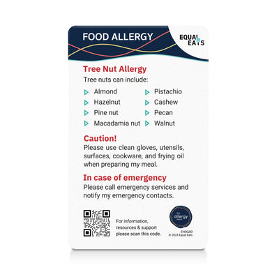 Tree Nut Allergy ID Card