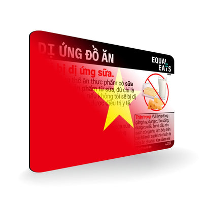 Vietnamese Milk Allergy Card