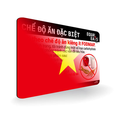 Low FODMAP Diet in Vietnamese. Low FODMAP Diet Card for Vietnam