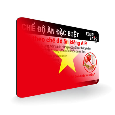 AIP Diet in Vietnamese. AIP Diet Card for Vietnam