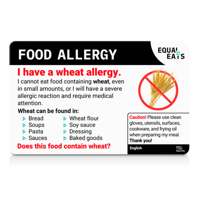 Wheat Allergy Card Equal Eats